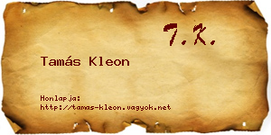 Tamás Kleon névjegykártya